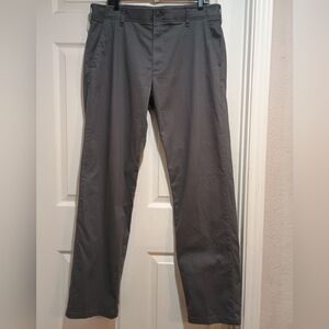 Men's Lee Extreme Motion Regular Straight Charcoal Gray Pants Size 36x34